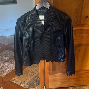 Black Women's Vegan Leather Jacket